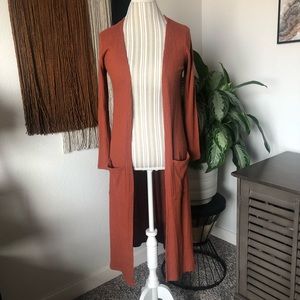 ribbed cardigan duster